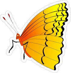 Cool Butterfly Profile Sticker
