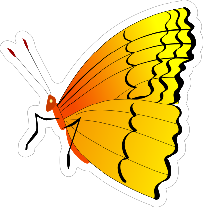Cool Butterfly Profile Sticker