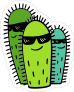 Cool Cactus Cartoon Sticker