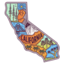 Cool California Map Illustration Sticker