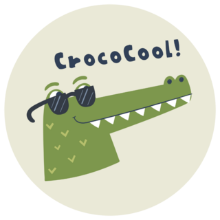 Cool Cartoon Crocodile Sticker