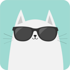 Cool Cat In Black Sunglasses Sticker