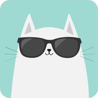 Cool Cat In Black Sunglasses Sticker