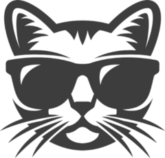 Cool Cat In Sunglasses Sticker