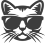 Cool Cat In Sunglasses Sticker