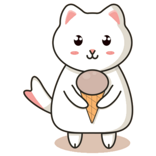 Cool Cat With Sweet Treat Sticker