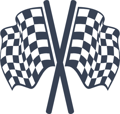 Cool Checkered Racing Flags Sticker