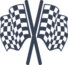 Cool Checkered Racing Flags Sticker