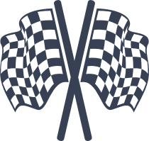 Cool Checkered Racing Flags Sticker