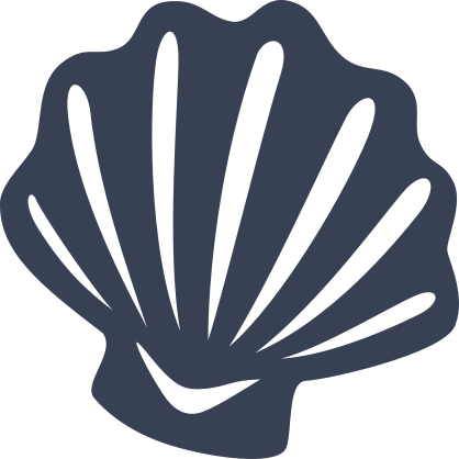 Cool Clam Seashell Sticker