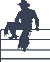 Cool Cowboy Sitting On Fence Sticker