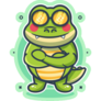 Cool Crocodile Animal Character Sticker