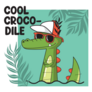 Cool Crocodile Tropical Design Sticker