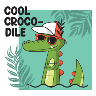 Cool Crocodile Tropical Design Sticker