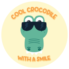 Cool Crocodile With A Smile Sticker