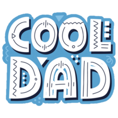 Cool Dad Quote On Blue Sticker