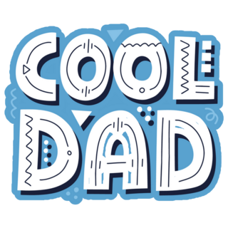 Cool Dad Quote On Blue Sticker
