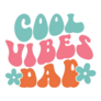 Cool Dad Vibes Retro Lettering Sticker