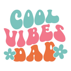 Cool Dad Vibes Retro Lettering Sticker