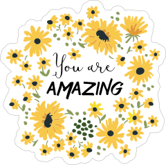 Cool Daisy Flower Sticker