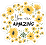 Cool Daisy Flower Sticker