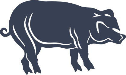 Cool Detailed Pig Sticker