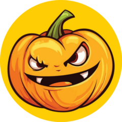 Cool Emoji Halloween Pumpkin Sticker