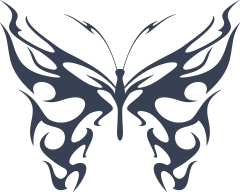 Cool Flaming Butterfly Sticker