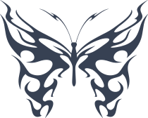 Cool Flaming Butterfly Sticker