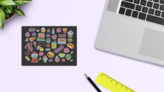 Cool Food Sticker Sheet on a Desk (New) example