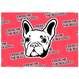 Cool Frenchie The Bulldog Red Sticker