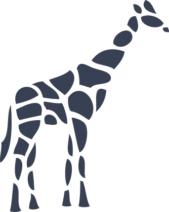 Cool Giraffe Pieces Sticker