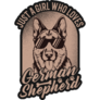 Cool Girl German Shepherd Sticker