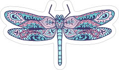 Cool Graphic Dragonfly Sticker