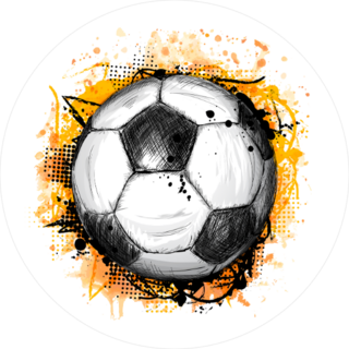 Cool Grunge Soccer Ball Sticker