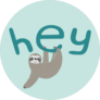 Cool Hey Sloth Hanging Sticker