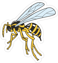 Cool Hornet Mascot Sticker