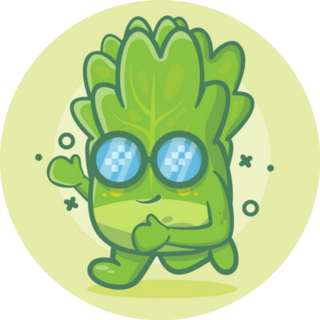 Cool Lettuce Vegetable Character Vegetarian Sticker