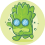 Cool Lettuce Vegetable Character Vegetarian Sticker