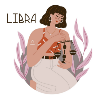 Cool Libra Zodiac Girl Analysis Sticker