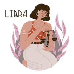 Cool Libra Zodiac Girl Analysis Sticker