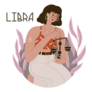 Cool Libra Zodiac Girl Analysis Sticker