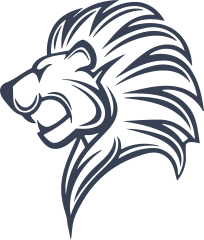 Cool Lion Head Roaring Sticker