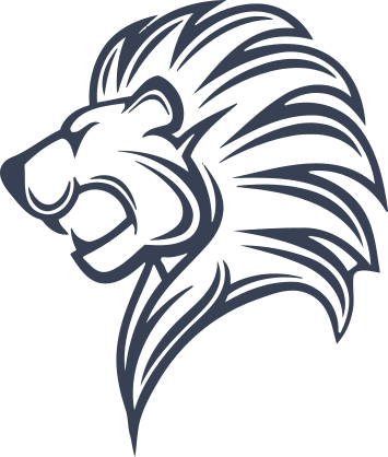 Cool Lion Head Roaring Sticker