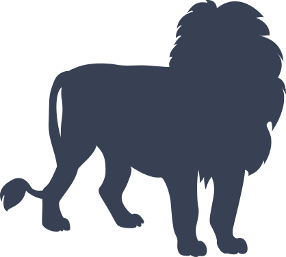 Cool Lion Silhouette Sticker
