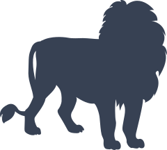 Cool Lion Silhouette Sticker
