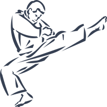 Cool Martial Arts Karate Outline Sticker