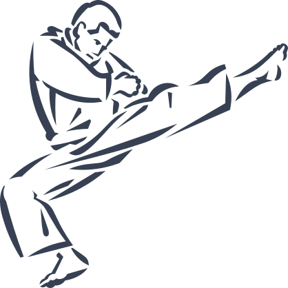 Cool Martial Arts Karate Outline Sticker