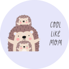 Cool Mom Hedgehog Sticker