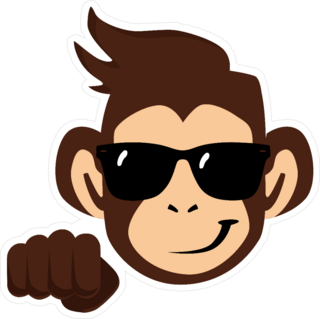 Cool Monkey With Glasses Sticker